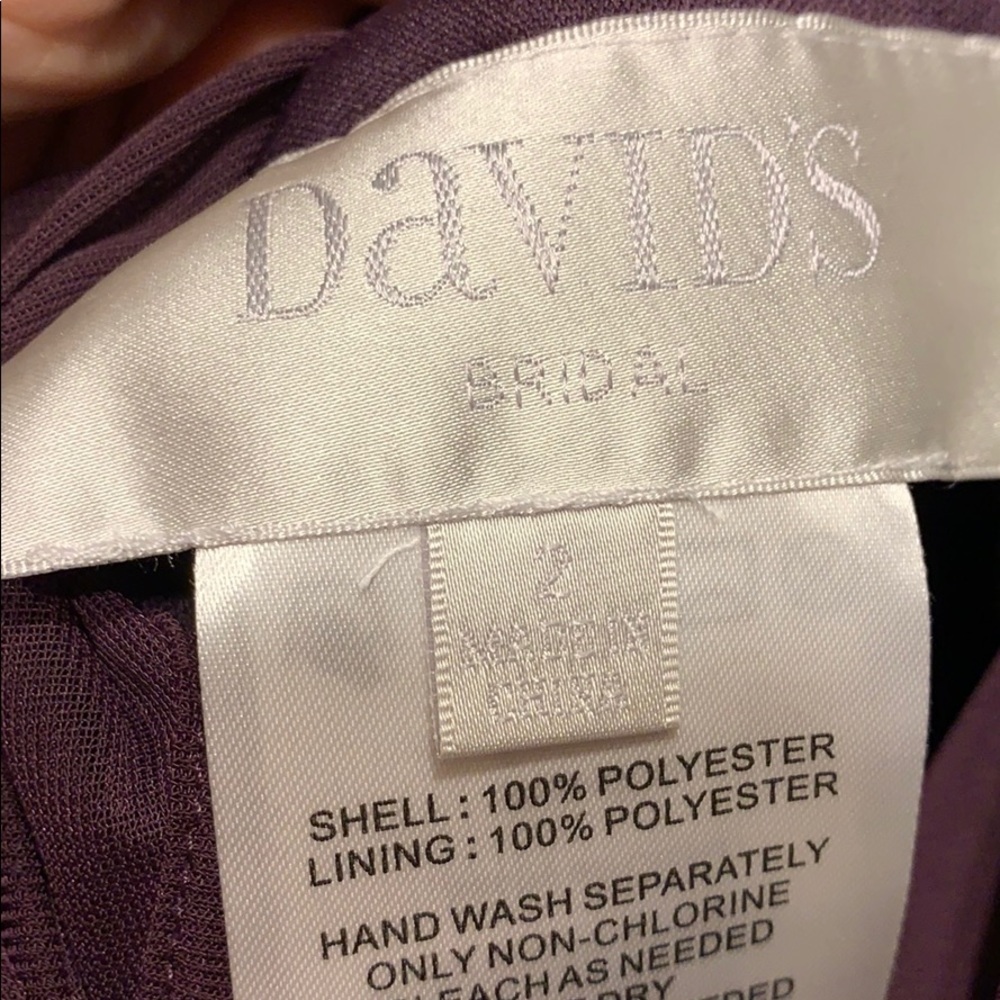 David’s Bridal plum purple bridesmaid formal dress - Picture 5 of 6